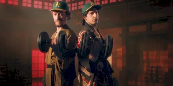 Akiva Schaffer and Andy Samberg in The Unauthorized Bash Brothers Experience