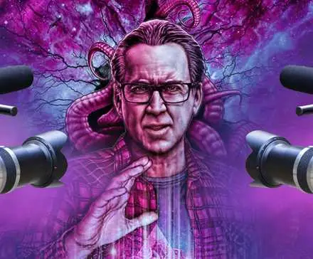 Vienas laukinių Nicolas Cage'o vaidmenų buvo atliktas šiame Lovecrafto kūno siaube