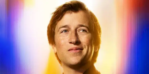 Skyler Gisondo as Jimmy Olsen on a character poster for Superman.