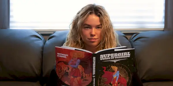 Milly Alcock behind the scenes of 