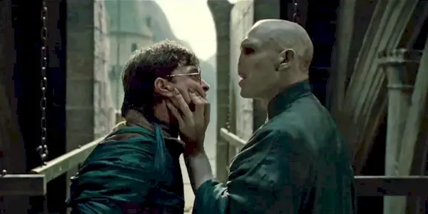 Voldemort grabs Harry