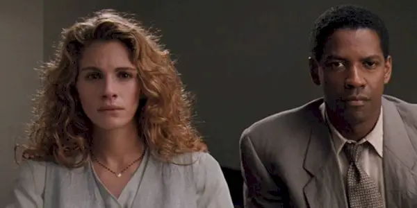 Julia Roberts and Denzel Washington in The Pelican Brief