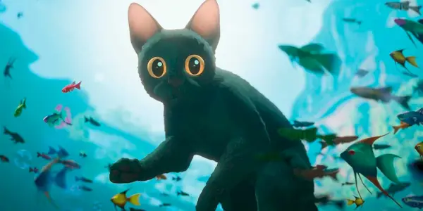 Cat swimming in the poster of ‘Flow’