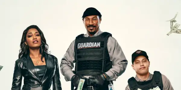 Keke Palmer, Eddie Murphy, and Pete Davidson on the poster for The Pickup.