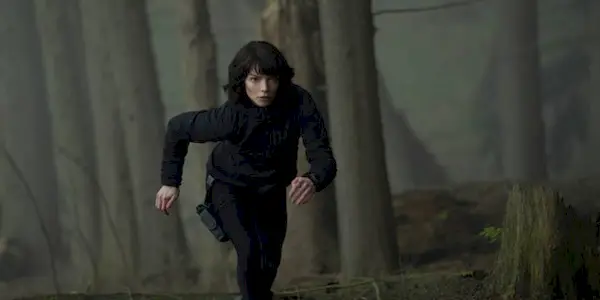 Anya Taylor-Joy, running through the woods, as Drasa in 