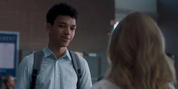 A screenshot of Justice Smith in Every Day (2018)