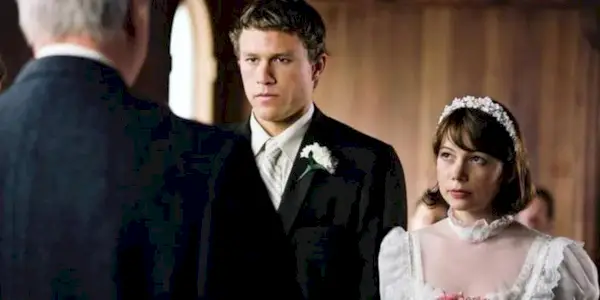 Ennis and Alma getting married in Brokeback Mountain