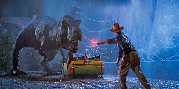 Sam Neill vs a T-Rex in Jurassic Park