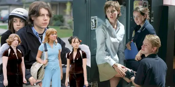 Saved! Mandy Moore wearing angel wings, macaulay culkin in a wheelchair