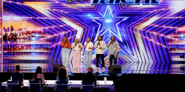 The Benn Family Band perform for the judges on 