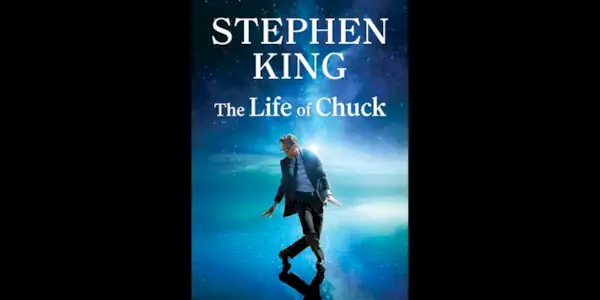 Cover to the novel The Life of Chuck showing Tom Hiddleston