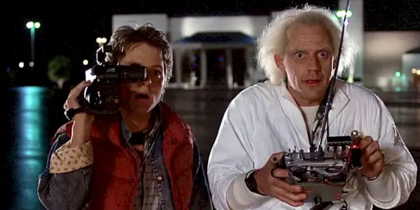 Michael J. Fox and Christopher Lloyd in 
