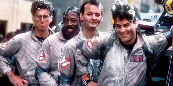 Dan Aykroyd, Bill Murray, Harold Ramis, and Ernie Hudson in 