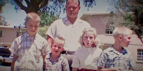 Photo of Arthur Leigh Allen with the Seawater children from Netflix