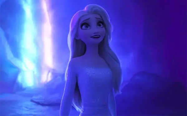 Elsa realises who the voice is in Frozen 2