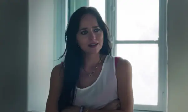 Dakota Johnson as Nina in the final scenes of The Lost Daughter