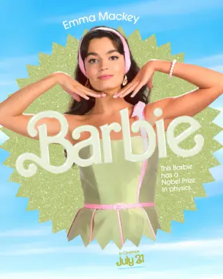Emma Mackey as Physicist Barbie in Barbie.