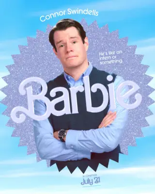 Connor Swindells as Aaron Dinkins in Barbie.