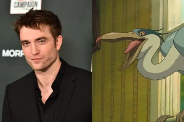 Robert Pattinson voices The Gray Heron in The Boy and the Heron
