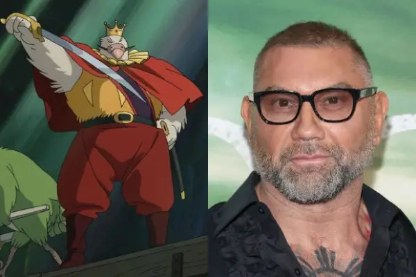 Dave Bautista voices The Parakeet King Bale voices Shoichi Maki in The Boy and the Heron