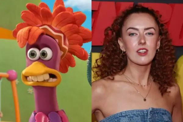 Josie Sedgwick-Davies and Frizzle side by side