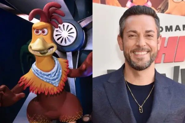 Zachary Levi and Rocky side by side