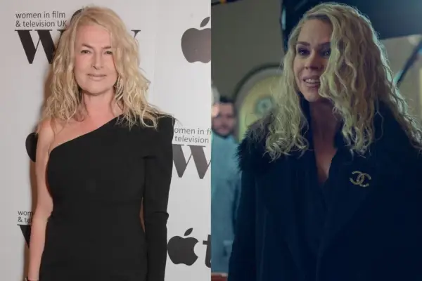 Sam McAlister and Billie Piper as Sam McAlister in Scoop.