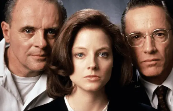 Jodie Foster, Anthony Hopkins and Scott Glenn in Silence of the Lambs