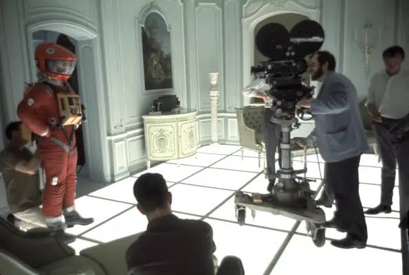Stanley Kubrick shooting 2001: A Space Odyssey.