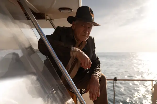 Harrison Ford on a boat