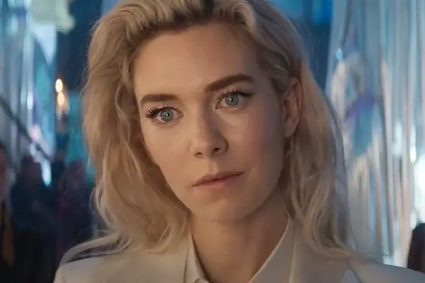 Vanessa Kirby in Mission: Impossible 7, wearing a white shirt