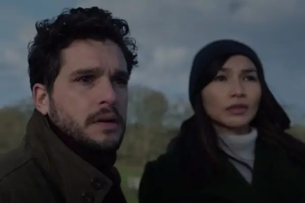 Richard Madden as Ikaris flying into the sun in Marvel