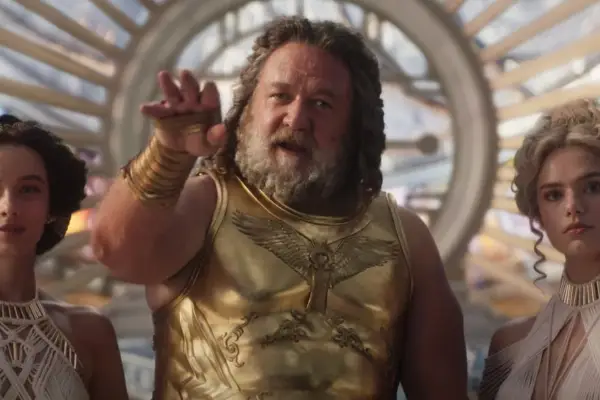 Russell Crowe as Zeus in Thor: Love and Thunder