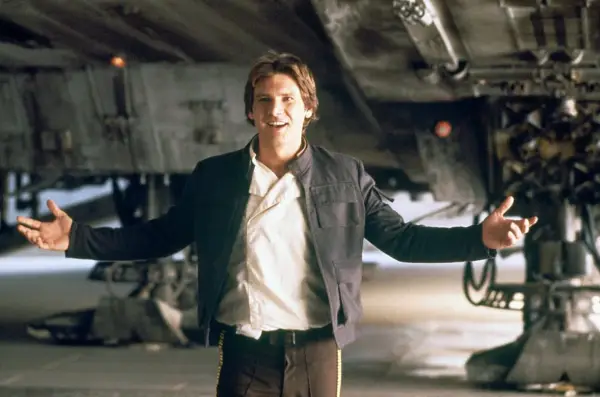 Harrison Ford as Han Solo in star Wars: The Empire Strikes Back