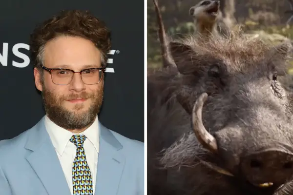 Seth Rogan plays Pumbaa