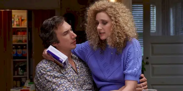 Adam Driver and Greta Gerwig in White Noise