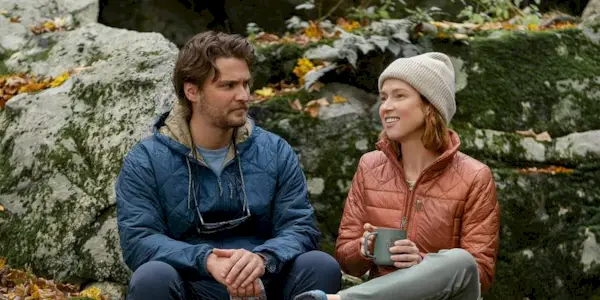 A couple sitting next to each other in Happiness for Beginners