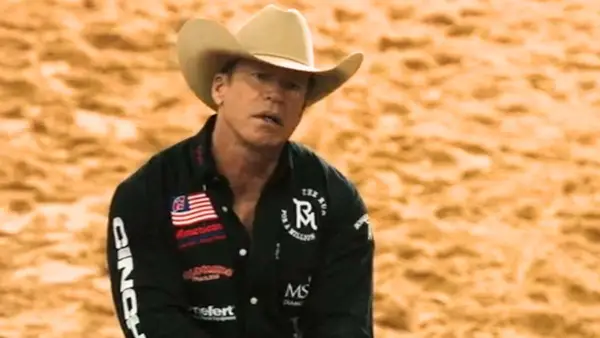 Taylor Sheridan in a still from 