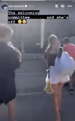 La presentadora de 'GMA', Lara Spencer, disfruta de la cena con su hija Katherine antes de dejarla en la universidad