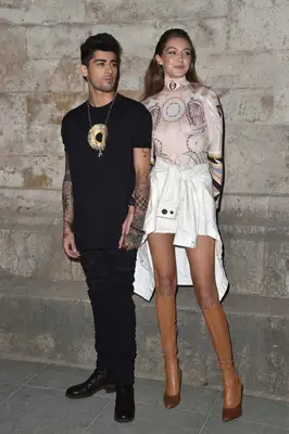 Zayn Malik and Gigi Hadid attend the Givenchy show as part of the Paris Fashion Week Womenswear Spring/Summer 2017 on October 2, 2016, in Paris, France. (Photo by Pascal Le Segretain/Getty Images)
