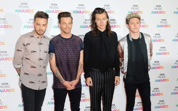 Liam Payne, Louis Tomlinson, Harry Styles and Niall Horan of One Direction attend the BBC Music Awards at Genting Arena on December 10, 2015, in Birmingham, England. (Photo by Eamonn M. McCormack/Getty Images)