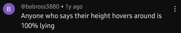 Anyone who says their height hovers around is 100% lying (sybdrew/YouTube)