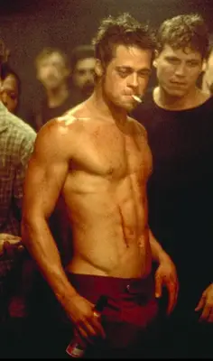 Brad Pitt showed off his toned body in the 1999 drama 