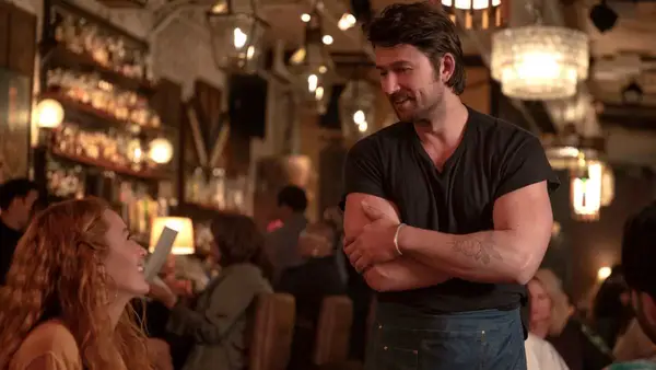 Blake Lively and Brandon Sklenar in a still from ‘It Ends with Us’ (@sony) 