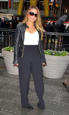 Tia Tequilla is seen on March 31, 2015 in New York City. (Photo by Patricia Schlein/Star Max/GC Images) 