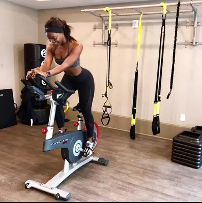 Amber Desiree likes to sweat it out in the gym (Instagram/@amberdesiree)