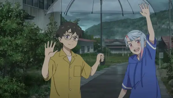 Kensho Ono and Miyu Tomita as Hiiragi and Tsumugi in 