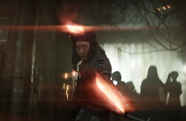 Doona Bae as Nemesis in a still from 