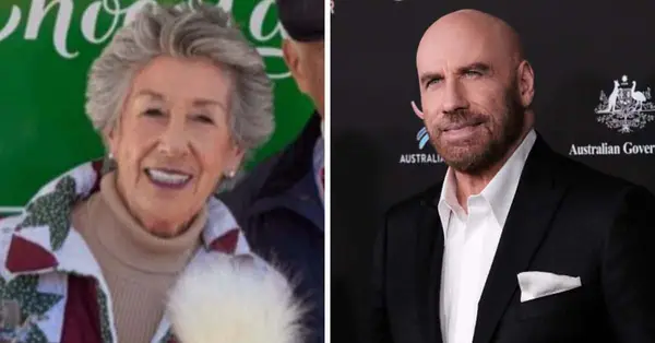 John Travolta celebrated Ellen Travolta’s (L) appearance in a Hallmark movie (Photo by Sarah Morris/Getty Images and screenshot johntravolta/Instagram)