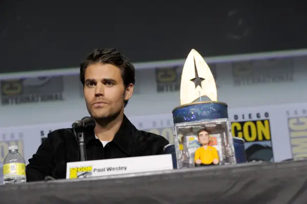 Paul Wesley on a San Diego Comic Con desk
